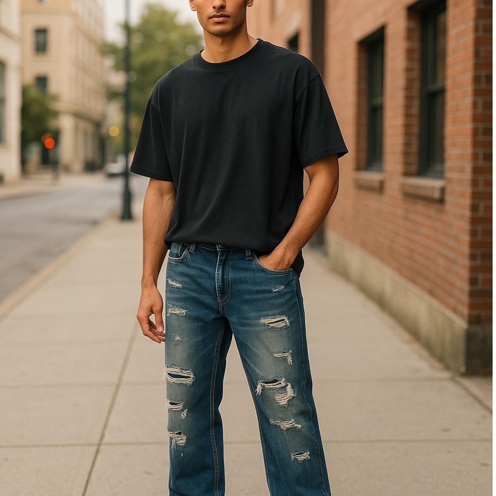 ArtMeetsChaos Donwan Harrell Jeans Sz 32 NWT Distressed